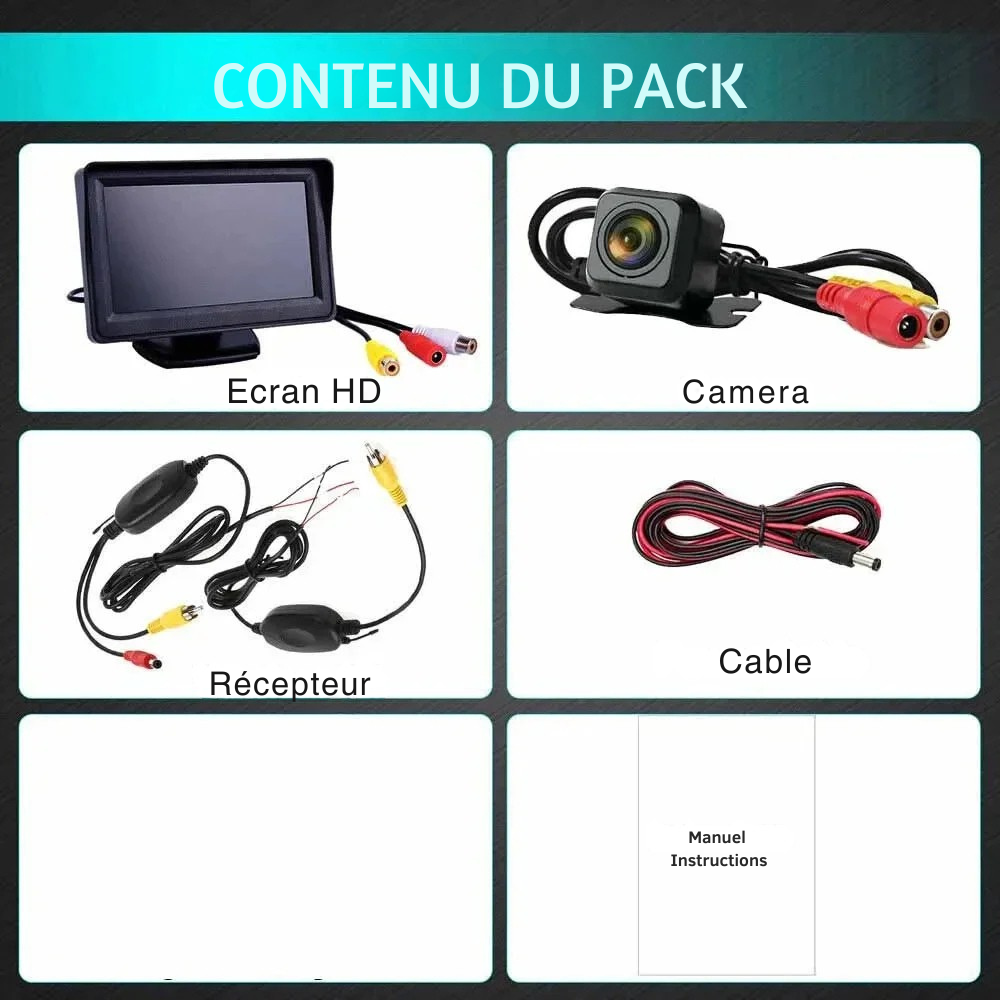 Caméra de Recul Sans Fil HD